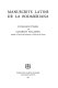 Manuscrits latins de la Bodmeriana : catalogue