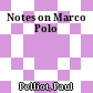 Notes on Marco Polo