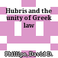 Hubris and the unity of Greek law