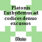 Platonis Euthydemus : ad codices denuo excussos