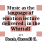 Music as the language of emotion : lecture delivered ; in the Whittall Pavilion of the Library of Congress ; December 21, 1950