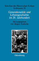 Generationalität und Lebensgeschichte im 20. Jahrhundert /