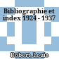 Bibliographie et index 1924 - 1937