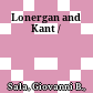 Lonergan and Kant /