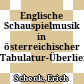 Englische Schauspielmusik in österreichischer Tabulatur-Überlieferung