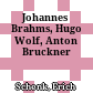 Johannes Brahms, Hugo Wolf, Anton Bruckner