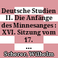 Deutsche Studien : II. Die Anfänge des Minnesanges : XVI. Sitzung vom 17. Juni 1874