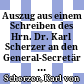 Auszug aus einem Schreiben des Hrn. Dr. Karl Scherzer an den General-Secretär der kais. Akademie der Wissenschaften : Sitzung vom 12. October 1854