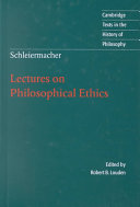 Lectures on philosophical ethics