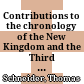 Contributions to the chronology of the New Kingdom and the Third Intermediate Period