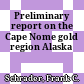 Preliminary report on the Cape Nome gold region Alaska