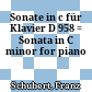 Sonate in c für Klavier : D 958 = Sonata in C minor for piano
