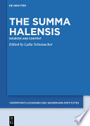 The Summa Halensis : : Sources and Context /