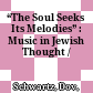 “The Soul Seeks Its Melodies” : : Music in Jewish Thought /