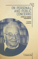 On personal and public concerns : : essays in Jewish philosophy /