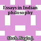 Essays in Indian philosophy
