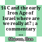 14 C and the early Iron Age of Israel : where are we really at? ; a commentary on the Tel Rehov radiometric dates
