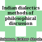 Indian dialectics : methods of philosophical discussion