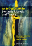 An introduction to syntactic analysis and theory /