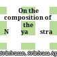 On the composition of the Nāṭyaśāstra