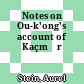 Notes on Ou-k'ong's account of Kaçmīr