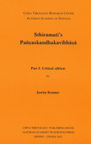 Sthiramati's Pañcaskandhakavibhāṣā