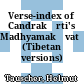 Verse-index of Candrakīrti's Madhyamakāvatāra : (Tibetan versions)