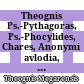 Theognis : Ps.-Pythagoras, Ps.-Phocylides, Chares, Anonymi avlodia, fragmentvm teliambicvm ; indicibus ad Theognidem adiectis