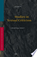 Studies in Textual Criticism : : Collected Essays, Volume V.