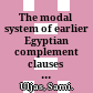 The modal system of earlier Egyptian complement clauses  : : a study in pragmatics in a dead language /