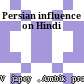 Persian influence on Hindi