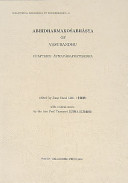 Abhidharmakośabhāṣya of Vasubandhu : chapter IX: Ātmavādapratiṣedha