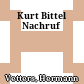 Kurt Bittel : Nachruf
