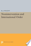 Nonintervention and International Order /