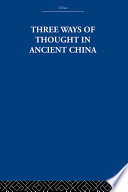 Three ways of thought in ancient China