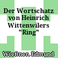 Der Wortschatz von Heinrich Wittenwilers "Ring"
