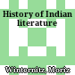 History of Indian literature