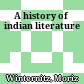 A history of indian literature