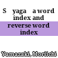 Sūyagaḍa : word index and reverse word index