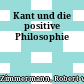 Kant und die positive Philosophie