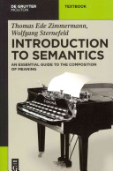 Introduction to semantics : an essential guide to the composition of meaning /